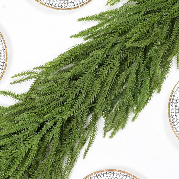 Christmas Garland for Mantle, Norfolk Pine Garland Artificial Greenery Garlands for Table, Wall, Mantle, Indoor, Outdoor Christmas Decorations(1 PCS, 6 FT)