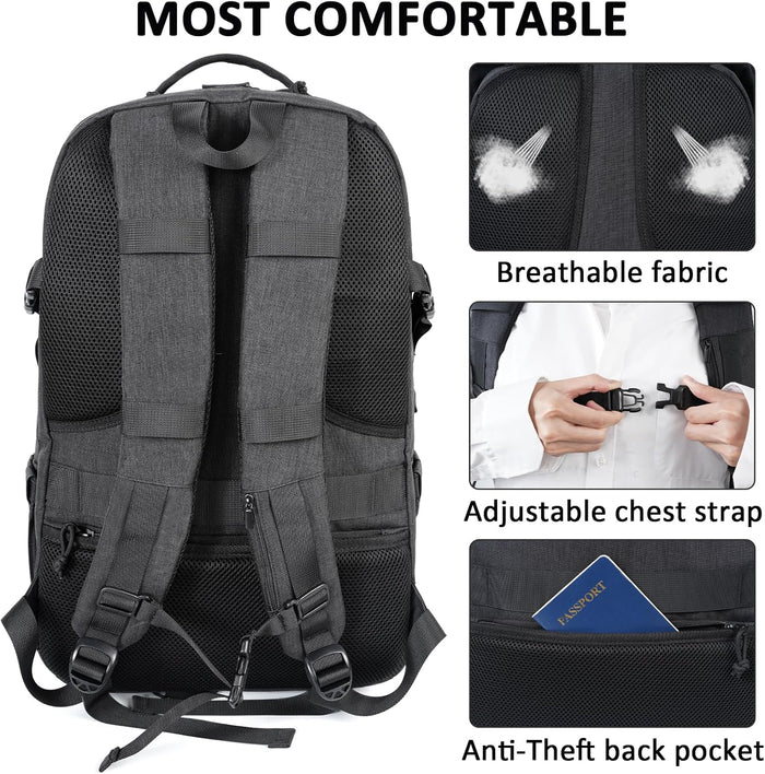 MATEIN 17 Inch Laptop Backpack, Large Military Tactical Backpack for Men TSA Approved, Water Resistant Work Day Pack Computer Bag, Travel Laptop Carry on for Camping Hiking