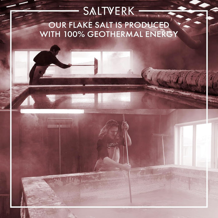 Saltverk Sea Salt -Gourmet, Icelandic, Hand Harvested and Sustainably Made - Lava 3.17 Oz