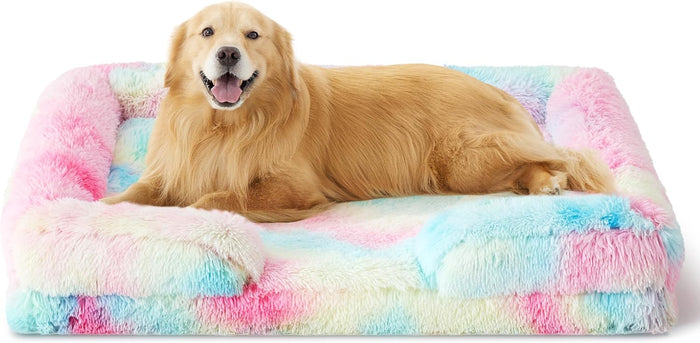 Bedsure Orthopedic Dog Bed Medium Size Dogs - Washable Small Medium Dog Cat Bed Waterproof, Comfort Cats Couch Sofa with Washable Removable Cover, Pets Bed with Nonskid Bottom, Grey, 28"