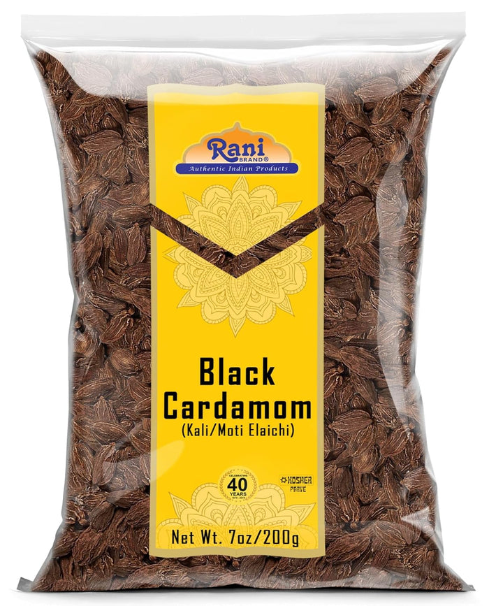 Rani Black Cardamom Pods (Kali Elachi) Whole Indian Spice 14oz (400g) ~ All Natural | Vegan | Gluten Friendly | NON-GMO | Kosher | Indian Origin | Smokey, Tsaoko, Cao Guo, Bach Dan Khau, Badi