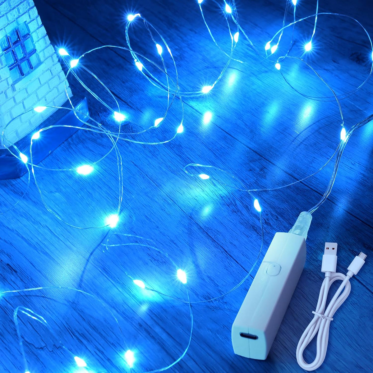 Lipstick Rechargeable Fairy Lights Battery Operated, Twinkle Lights with Timer, Mini LED String Lights for Bedroom, Christmas Decorations, Wedding, Vine, Centerpiece Table Decor (5M/16FT Warm White)