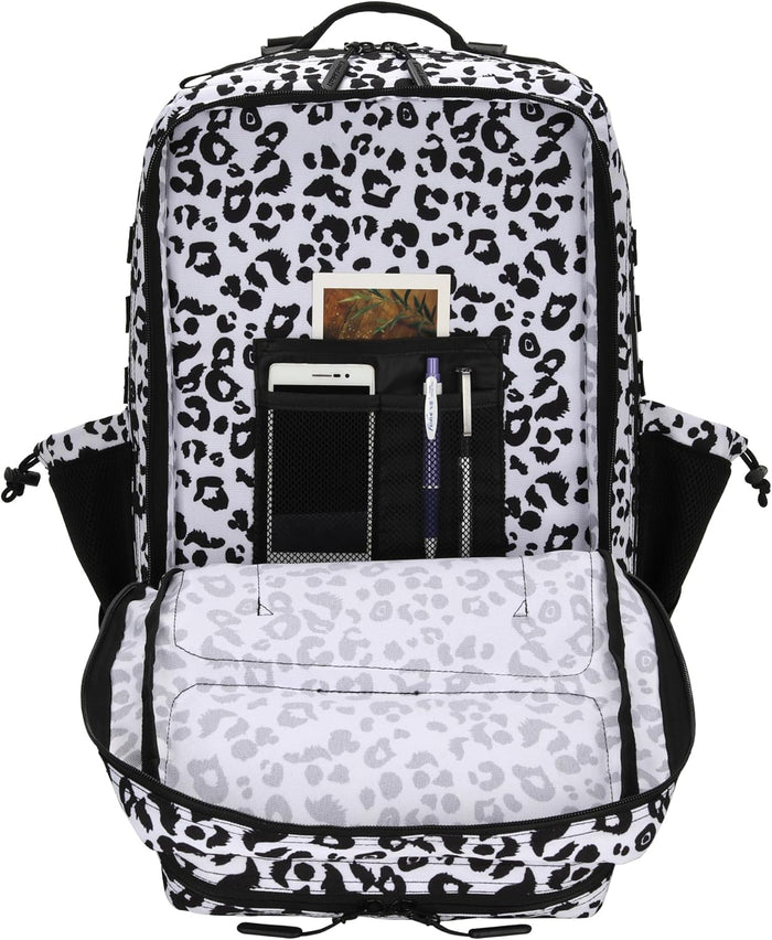 25L Tactical Backpack Small Military Tactical Backpack Molle Bag Heavy Duty Assault Pack for Work Gym Outdoors (Leopard)