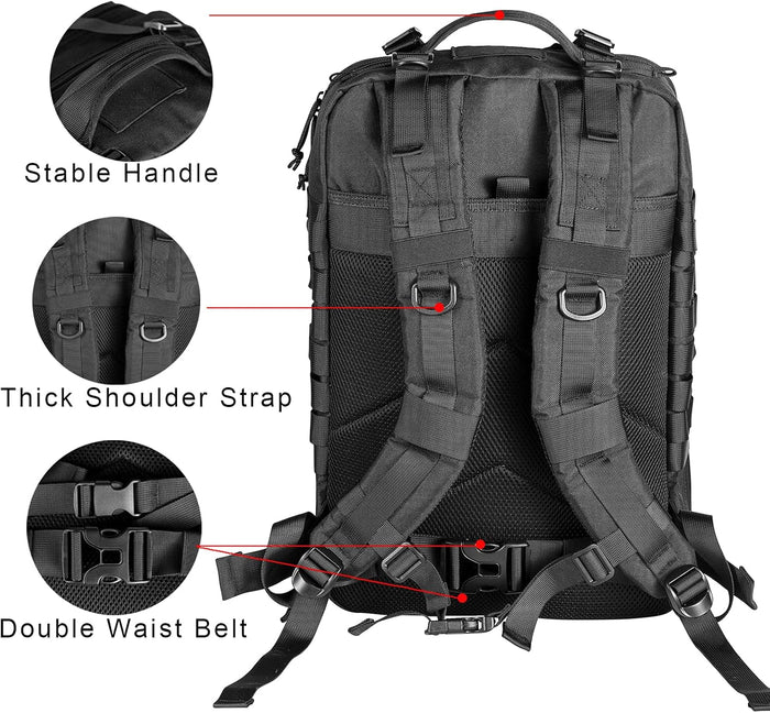 Himal Military Tactical Backpack - Large Army 3 Day Assault Pack Molle Bag Rucksack,40L