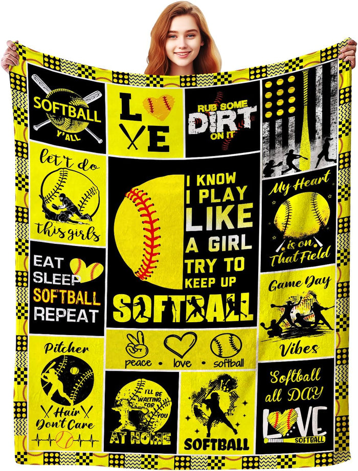 Basketball Blanket for Girls Boys Team,Warm Sport Ball Throw Blankets Bed Bedding Sofa Basketball Gifts for Adults Women Men Sport Lovers 50"X40"