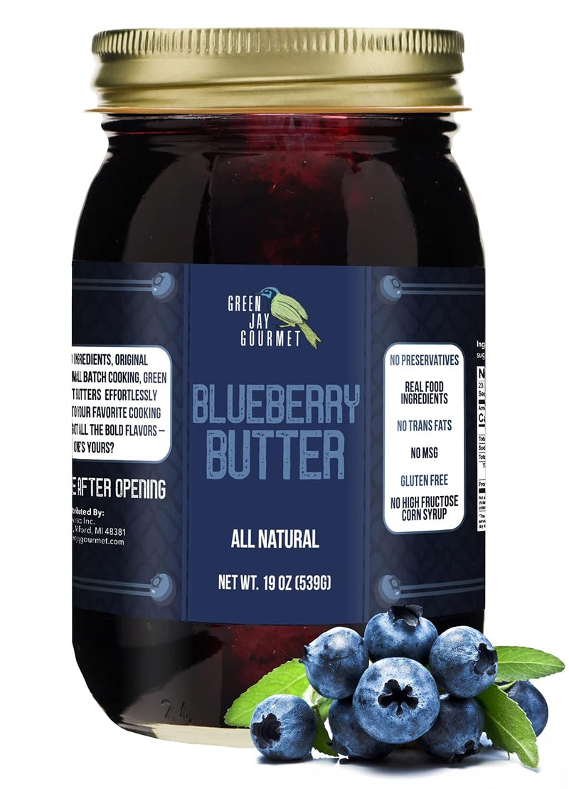 Green Jay Gourmet Monkey Butter - All-Natural, Gluten-Free Banana Butter - Pineapple Spread with Bananas & Mango - Gourmet Fruit Butter - No Corn Syrup, Preservatives or Trans-Fats - 19 Ounces
