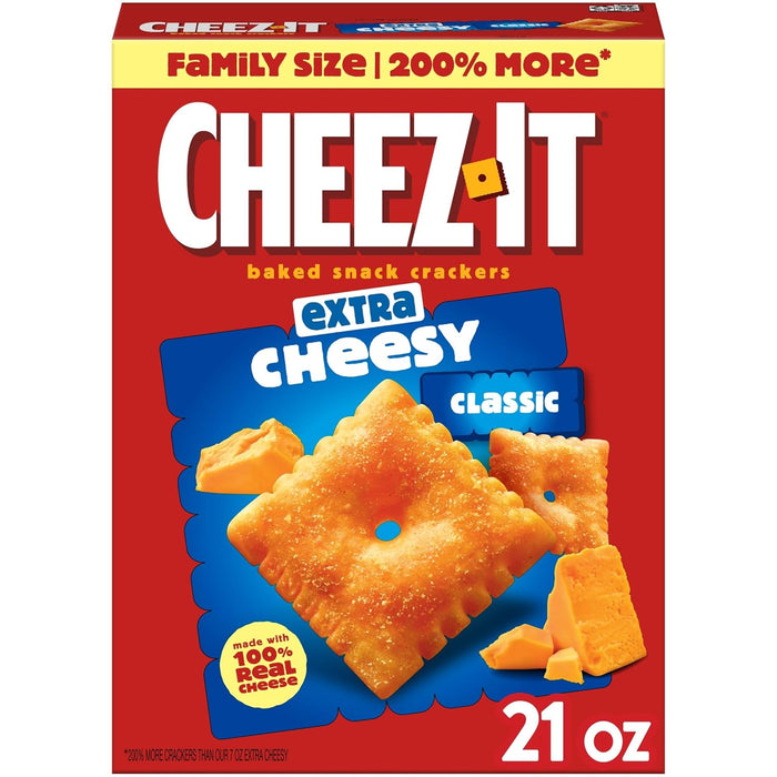 Cheez-It Cheese Crackers, Baked Snack Crackers, Lunch Snacks, Family Size, Variety Pack (3 Boxes)
