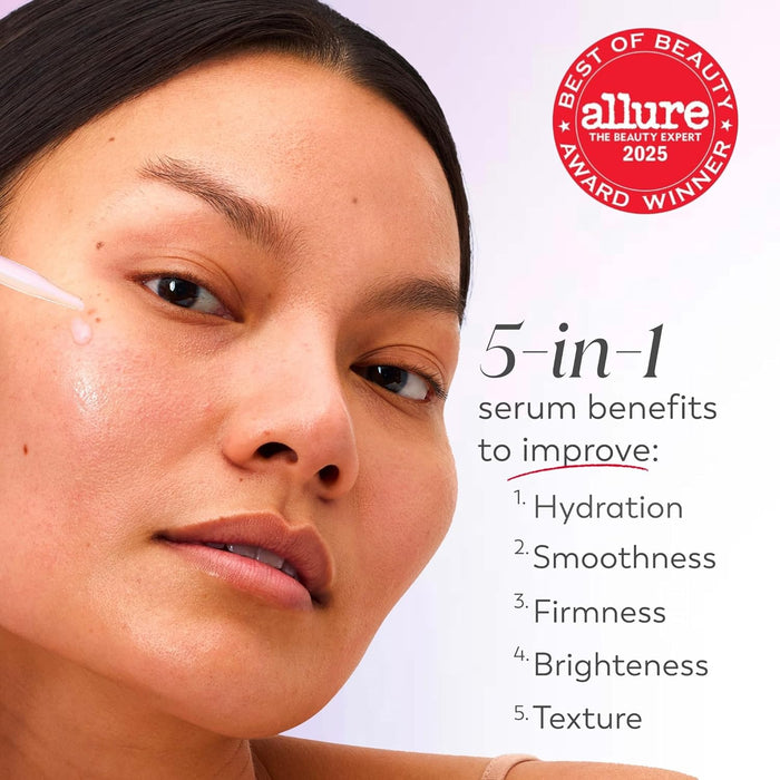 Olay Super Serum - Niacinamide, Vitamin C & E, Collagen Peptide, AHA - 5-in-1 Skin Care Benefits for Face - Healthy Glow, Brightening, Hydrating, Smoothing, Firming, Evens Tone, Anti-Aging, 1.0 Oz