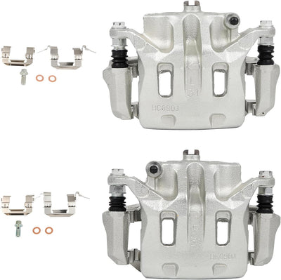 SCITOO Front Left & Right Brake Calipers With Bracket 19B2870 19B2871 Compatible For INFINITI EX35/EX37/G25/G35/G37/M35/M35h/M37/M45/M56/Q40/Q70/Q70L/QX50/QX70,For Nissan 370Z/Murano