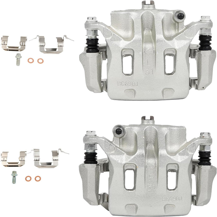 SCITOO Front Left & Right Brake Calipers With Bracket 19B2870 19B2871 Compatible For INFINITI EX35/EX37/G25/G35/G37/M35/M35h/M37/M45/M56/Q40/Q70/Q70L/QX50/QX70,For Nissan 370Z/Murano