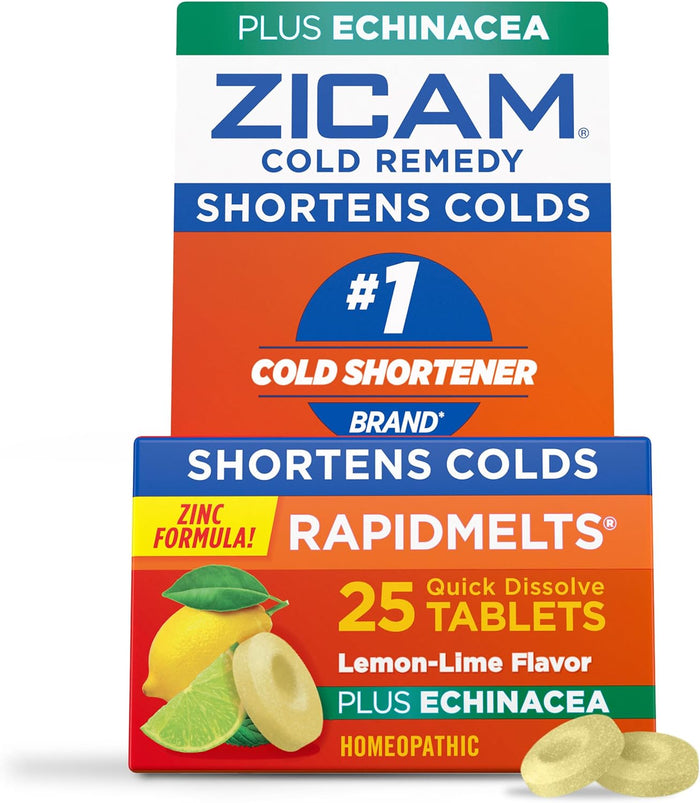 Zicam Cold Remedy Zinc Rapidmelts, Citrus Flavor, 25 Count (Pack of 1)