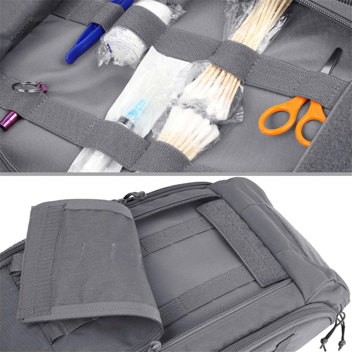 EXCELLENT ELITE SPANKER Medical Backpack Tactical Knapsack Outdoor Rucksack Camping Survival First Aid Backpack（Grey）