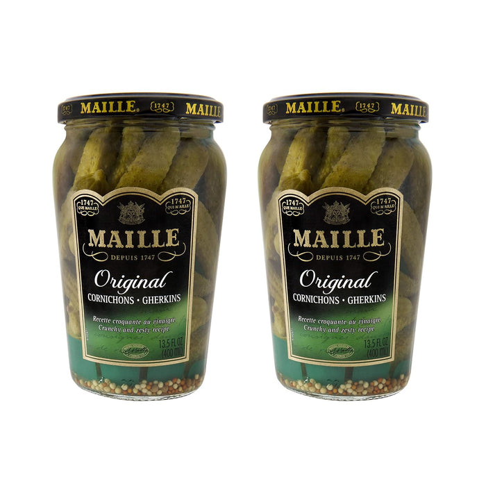Maille Pickles Cornichons Original The perfect cornichon for garnishing a gourmet sandwich or snacking Product of France 13.5 oz
