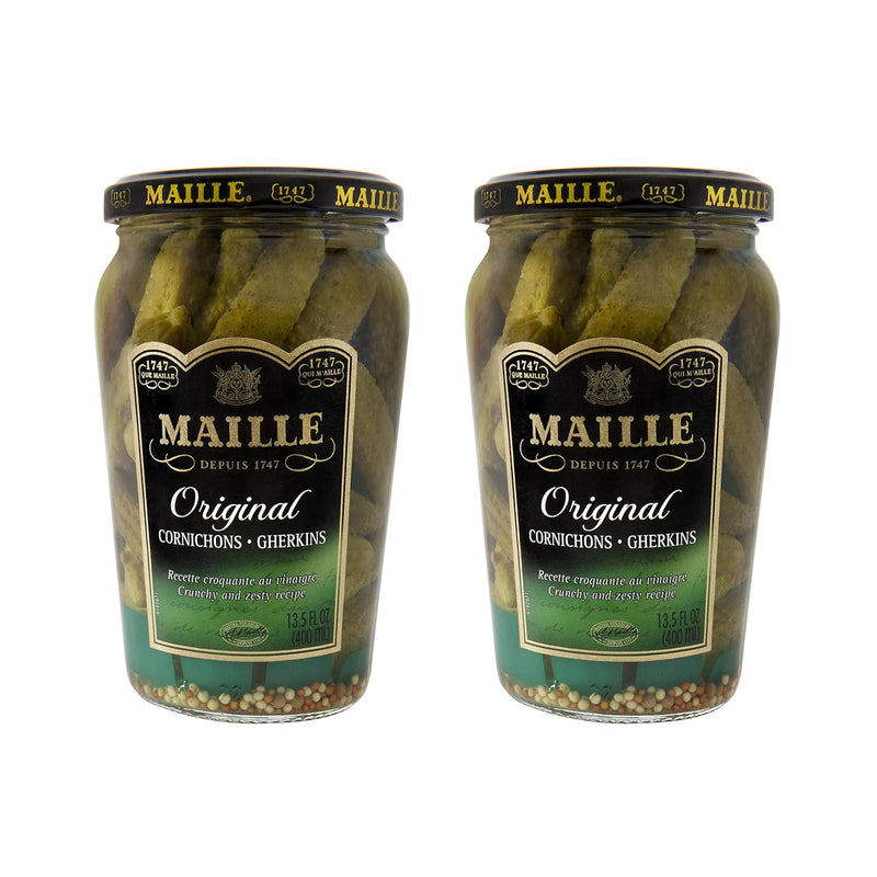 Maille Pickles Cornichons Original The perfect cornichon for garnishing a gourmet sandwich or snacking Product of France 13.5 oz
