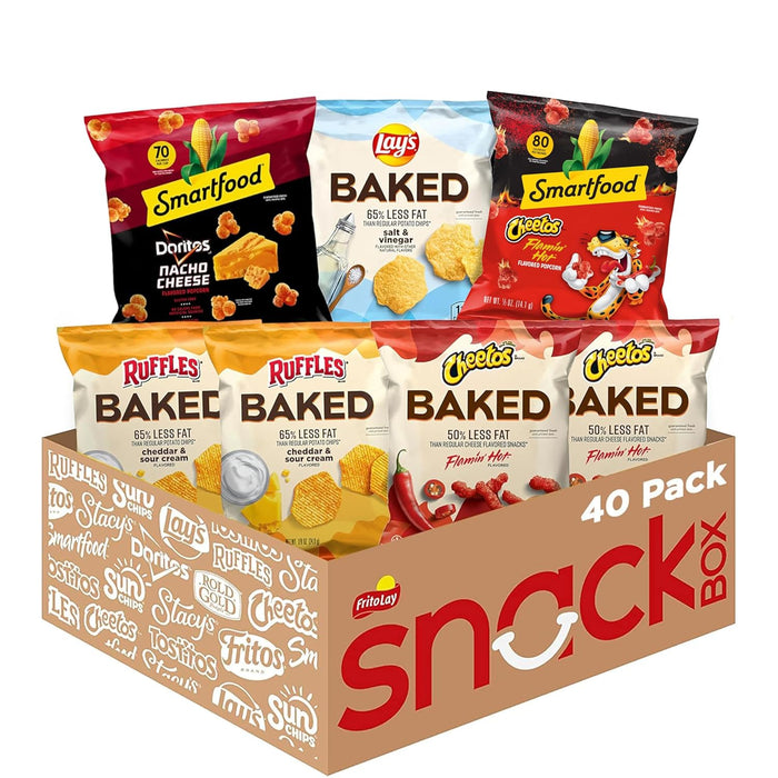 Frito-Lay Baked & Popped Mix Variety Pack, (Pack of 40)