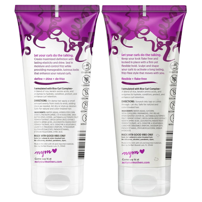 Not Your Mother's Curl Talk Frizz Control Sculpting Gel & Defining Cream (2-Pack) - 6 fl oz Each - Tames Hair Frizz & Maximizes Definition - For All Curly Hair Types