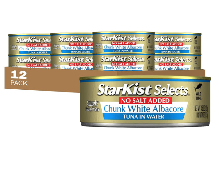 StarKist Selects Solid Light Tuna in Water Can, Tuna in Water , 4.5 Ounce (Pack of 12)