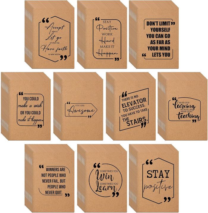 Fulmoon 30 Pcs Inspirational Notepads Pocket Motivational Notebook Mini Notebooks Small Lined Inspiring Journals for Class Students Nurses Employees Team Valentines Gifts (Multicolor)