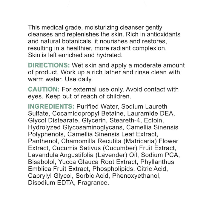 Replenix Antioxidant Hydrating Cleanser, Medical-Grade Gentle Face Wash for Dry & Mature Skin