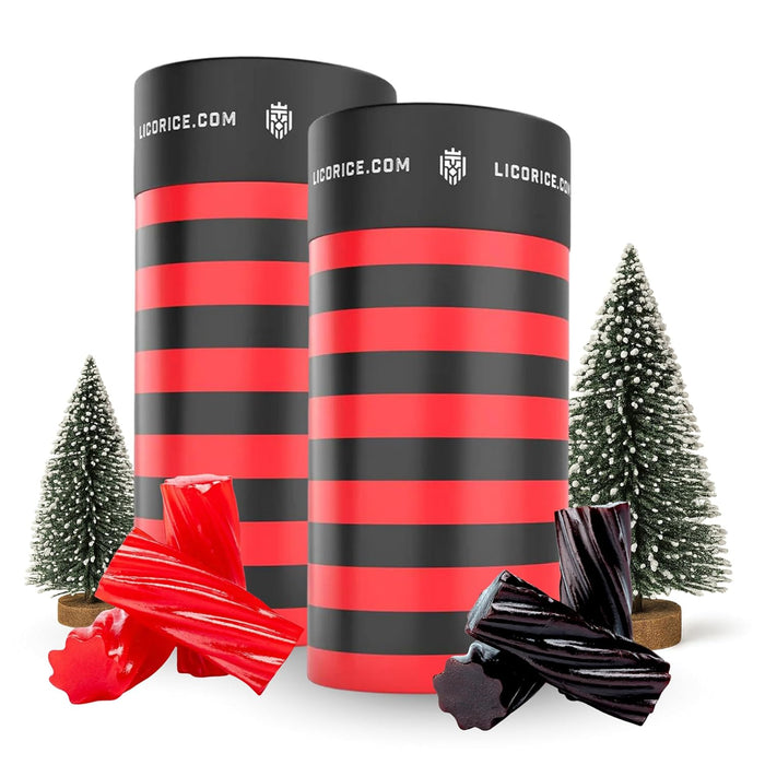 Licorice.com | Sweet & Sour Licorice Petite Bricks | Soft & Chewy Licorice | Rainbow & Strawberry | Blend of Fruity Undertones & Twirls of Tang | Pack of 2
