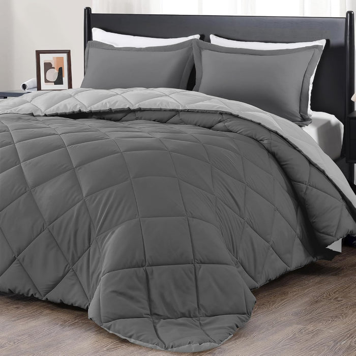downluxe Twin Comforter Set - Blue and Sapphire Twin Comforter, Soft Bedding Sets for All Seasons -2 Pieces - 1 Comforter (66"x92") and 1 Pillow Sham(20"x26")