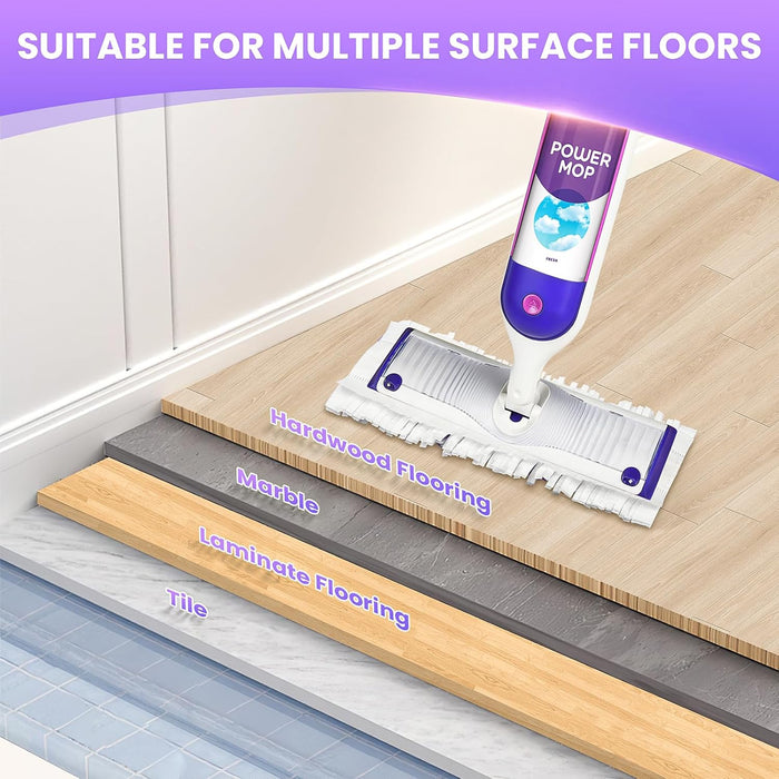 26 Pack Power Mop Pads Refills Compatible with Swiffer Power Mop, 14-Layer Thickened Multi-Surface Disposable Replacement Mop Pads, Suitable for All Kinds of Floor Cleaning