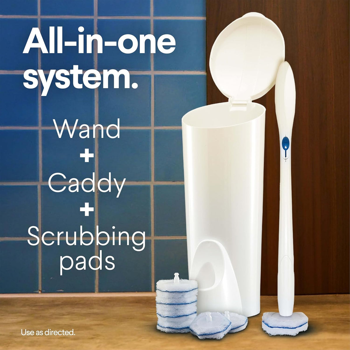 CLOROX Original Toilet Cleaning System - ToiletWand, Storage Caddy and 16 Heads, (Package May Vary)