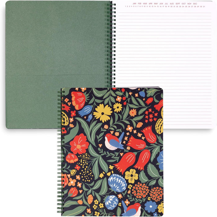 Steel Mill & Co Large Spiral Notebook College Ruled for Journaling/School/Work, 11" x 9.5" with Durable Hardcover and 160 Lined Pages, Wanderlust