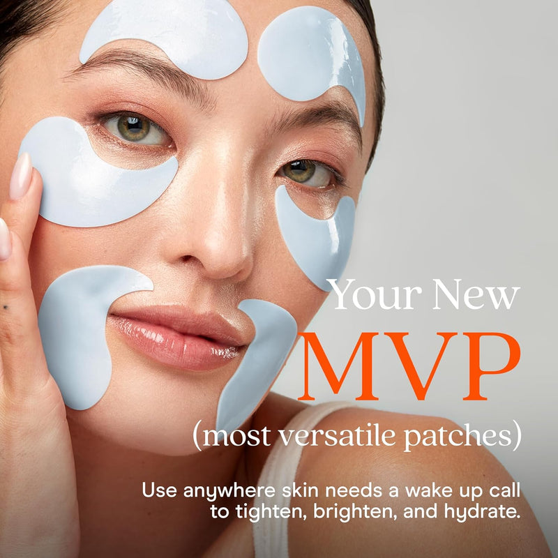 NuFACE IonPlex Hydra-Gel Power Under Eye Patches - Gel Under Eye Mask for Puffy Eyes & Dark Circles - Cooling Wrinkle Patches & Hydrating Treatment Pads to Energize, Brighten & Tighten (60 Count)