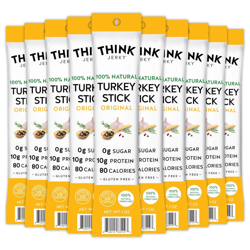 Think Jerky Meat Stick Variety Pack, High Protein, Sugar Free, Gluten Free, No Nitrates Keto Paleo Friendly - 0.5 oz Sticks, 18 Pack