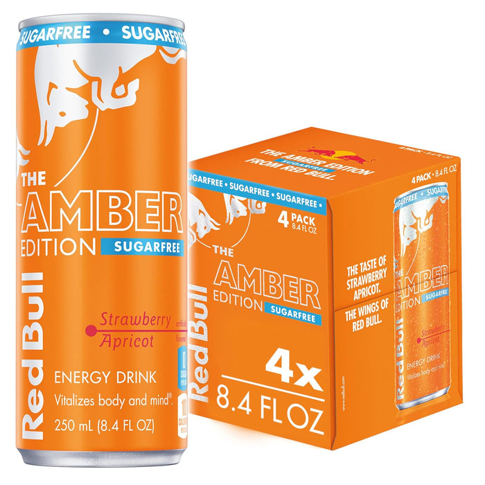 Red Bull Sugar-Free Fuji Apple and Ginger Winter Edition Energy Drink, with 80mg Caffeine plus Taurine & B Vitamins, 8.4 Fl Oz, Pack of 24 Cans