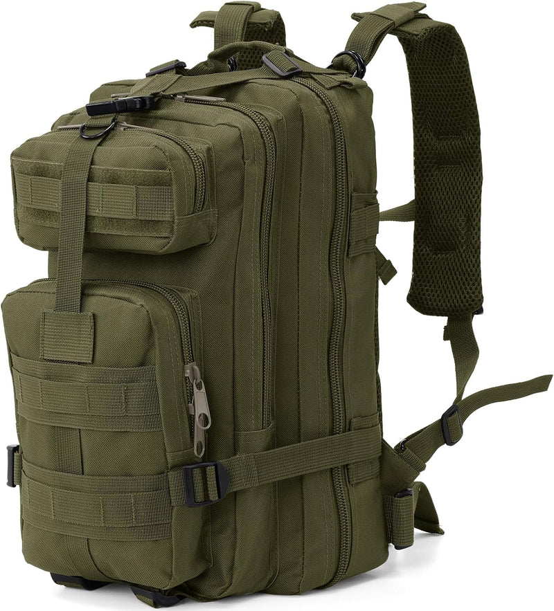 Small Military Tactical Backpack, 30L Tactical Assault Bag for Men, Army Assault Rucksack GYM Hiking Backpack Bug Out Bag Khaki