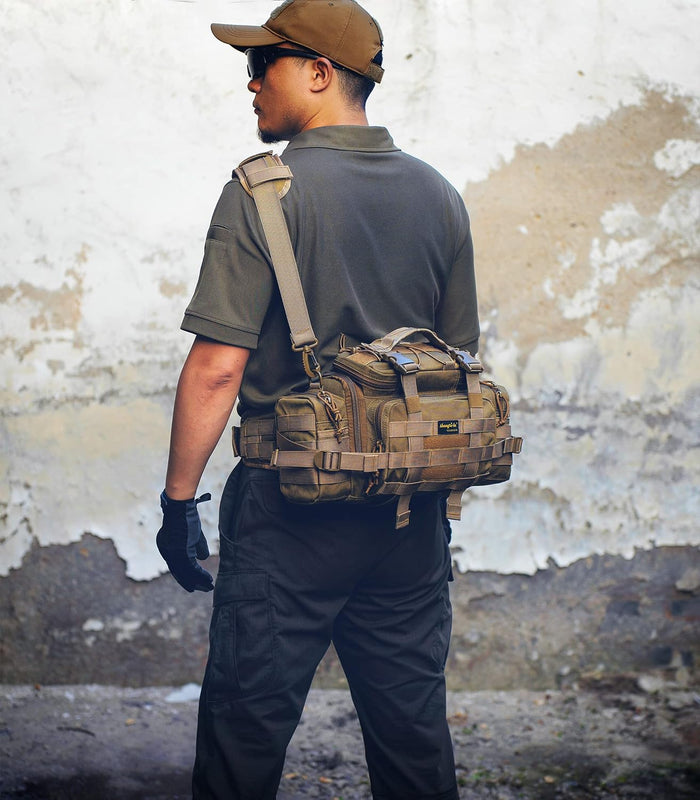 SHANGRI-LA Tactical Range Bag Outdoor Sling Backpack Hiking Fanny Waist Pack