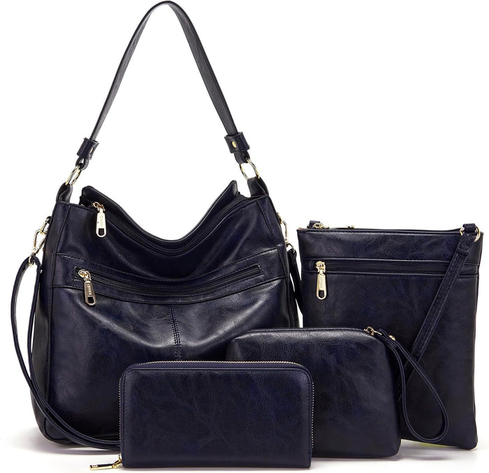Purses For Women Handbags And Wallet Set Large Hobo Crossbody Bag Ladies Purse Totes 4 PCS | And Wallet Set, Large, Ladies Purse, 4 PCS