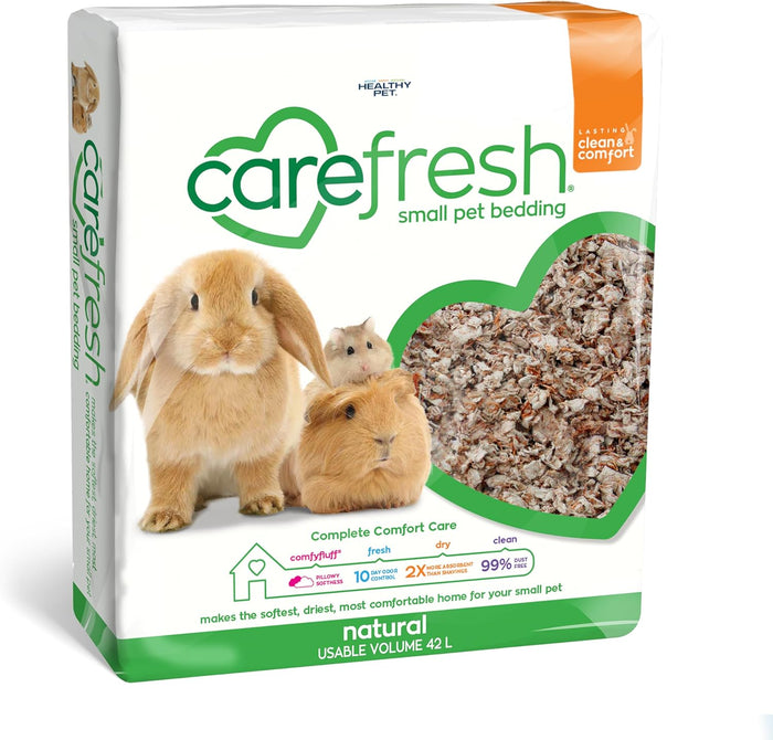 Carefresh 99% Dust-Free Natural Paper Small Pet Bedding with Odor Control, 60 L