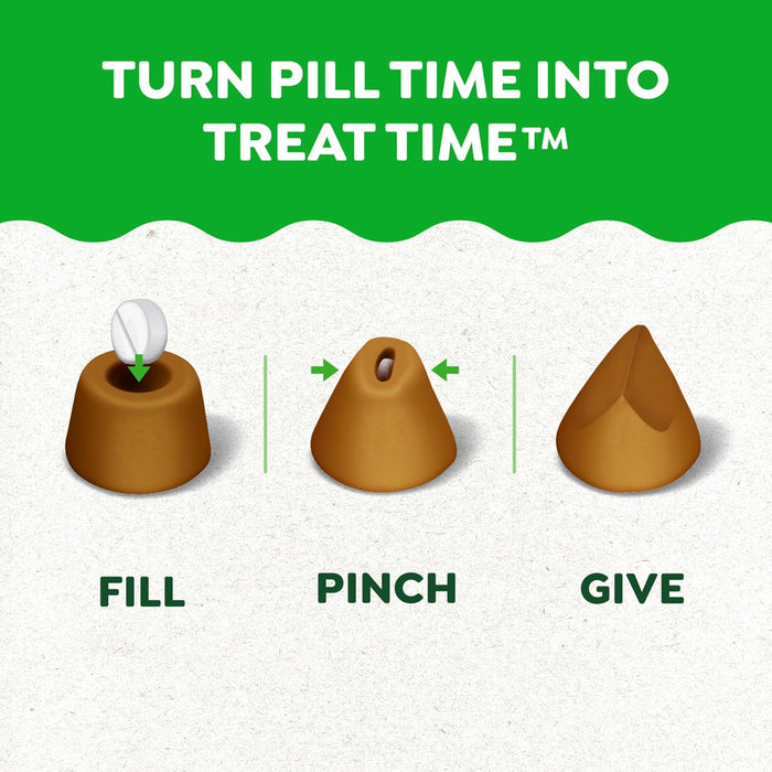 Greenies Pill Pockets for Dogs Small Size, Soft Dog Treats, with Real Peanut Butter, 3.2 oz. Pouch (30 Treats)