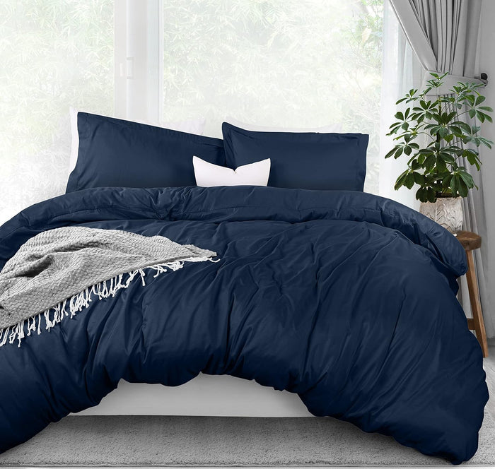 Utopia Bedding Duvet Cover Queen Size - 3 Piece with Zipper Closure - 1 Comforter Cover 90X90 Inches & 2 Pillow Shams 20X26 Inches (White) Comforter Not Included