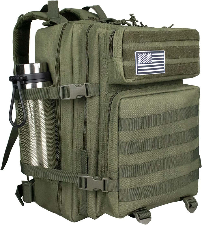 45L Military Tactical Backpack 3 Day Molle Assault Pack Large Army Bug Out Bag Rucksack Daypack for Men Outdoor Hiking Army Camping Hunting, Cow Print