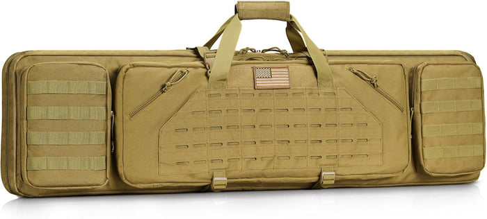 CVLIFE 36" 42" 46" Soft Rifle Case Tactical Double Long Gun Bag,with Lockable Zipper and Backpack Strap,Rifle Backpack Rifle Bag Gun Case for Outdoor Hunting Shooting Range