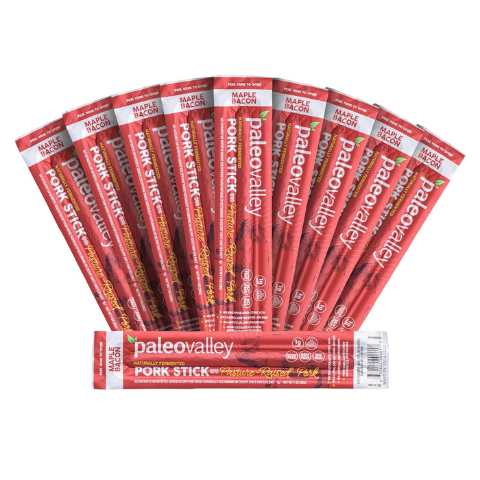 Paleovalley 100% Grass Fed Beef Sticks - Delicious Gluten Free Beef Snack - High Protein Keto Friendly, 40 Count Variety Pack