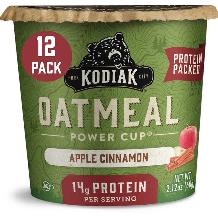 Kodiak Cakes Instant Protein Maple & Brown Sugar Oatmeal in a Cup, 2.12oz (Pack of 12)