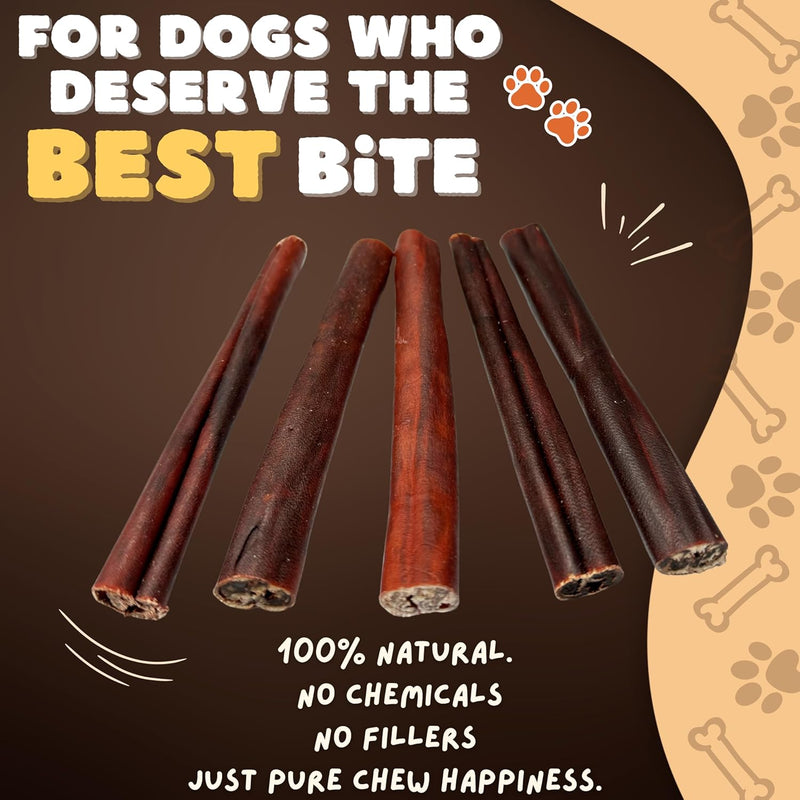 Woofley's 6 Inch Collagen Sticks for Dogs (10 Count) Bully Stick Rawhide Alternative Dog Chews No Hide Bones for Medium & Large Dogs