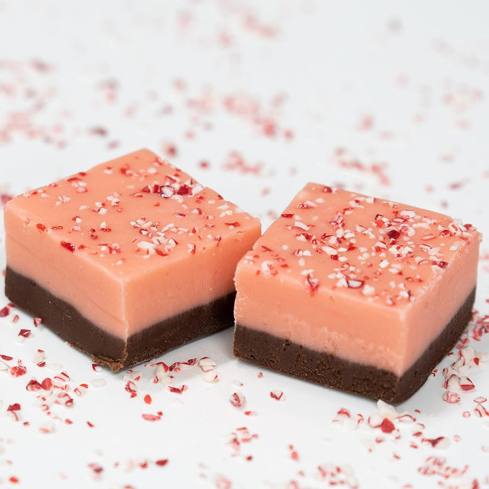 Valley Fudge, Peppermint Bark, Fresh Artisan Fudge, Real Butter, Gourmet Holiday Christmas Candy and Desserts, Food Gifts for Women and Men, Half Pound Package