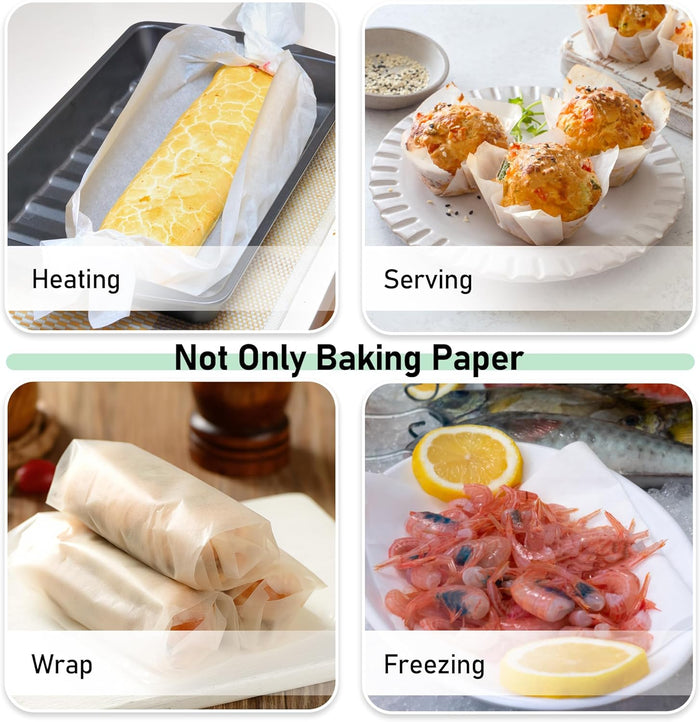 1000 Pcs, 16-3/8" x 24-3/8" Non-Stick Precut Parchment Paper Baking Sheets Full Pan liner for Bake (White)
