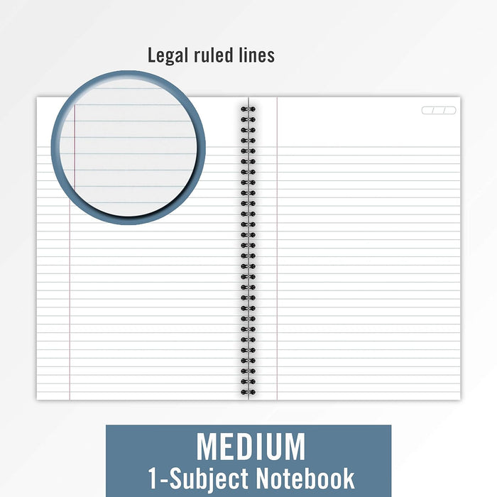 Cambridge Business Notebook, Legal Ruled, 6-1/2" x 9-1/2", Wirebound, Black, 2 Pack (73599)