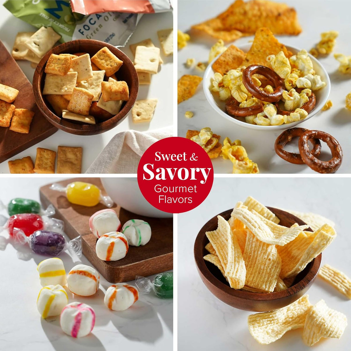 Broadway Basketeers Festive Gift Basket Tower – Gourmet Food Gifts with Chocolates, Cookies, Snacks & Treats - Christmas Gift Tower for Celebration, Birthday, Corporate & Thank You Occasions