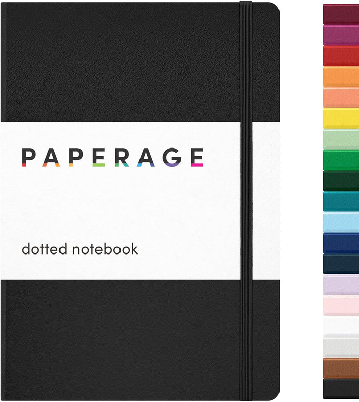 PAPERAGE Lined Journal Notebook, (Marigold), 160 Pages, Medium 5.6 in x 8 in - 100 GSM Thick Paper – Hardcover Journaling Notebook for Work, School & Note Taking