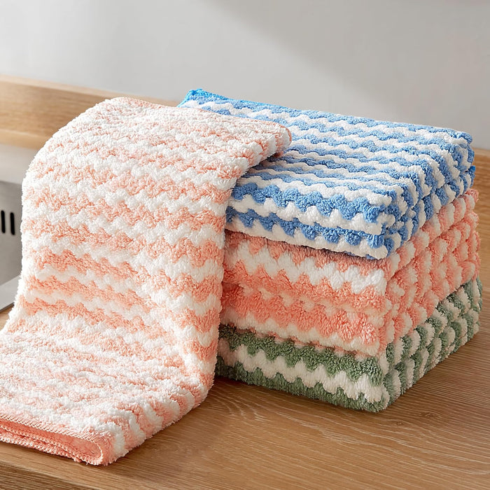 JOYMOOP Microfiber Cleaning Cloths – 18 Pack, 10" x 10", Pink – Reusable, Lint-Free, Super Absorbent Towels for Kitchen, Car, and Household Cleaning