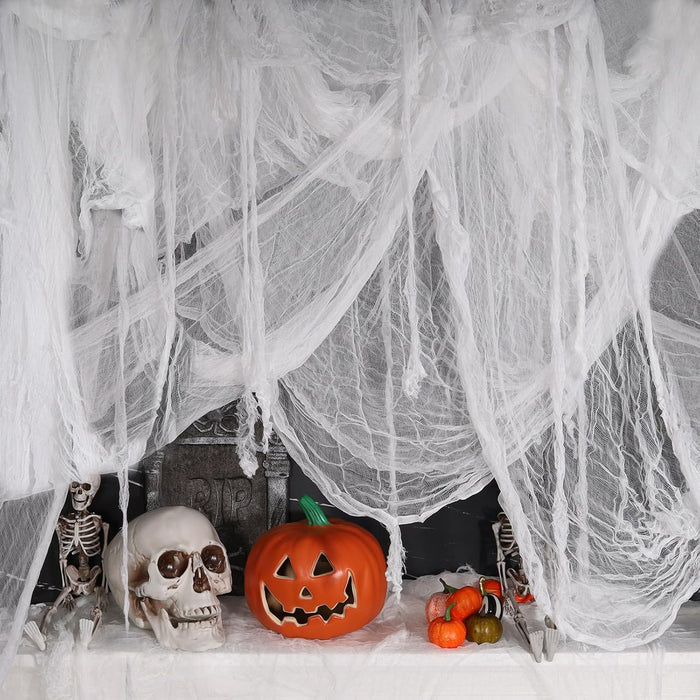 ZYP Halloween Blood Red Creepy Cloth 410 x 80 Creepy Gauze Cloth Scary Halloween Decoration for Outdoor Yard Home Wall Decorations