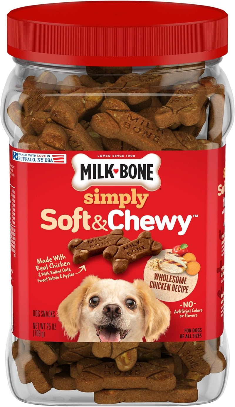 Milk-Bone Soft & Chewy Dog Treats, Beef & Filet Mignon Recipe, 25 Ounce